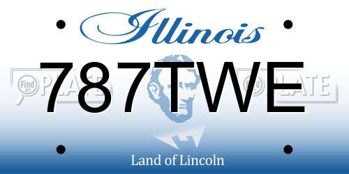 787TWE Illinois License Plate