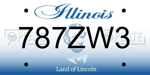 787ZW3 Illinois License Plate