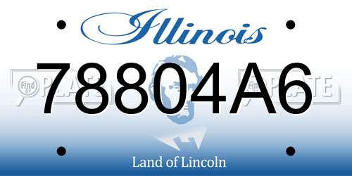78804A6 Illinois License Plate