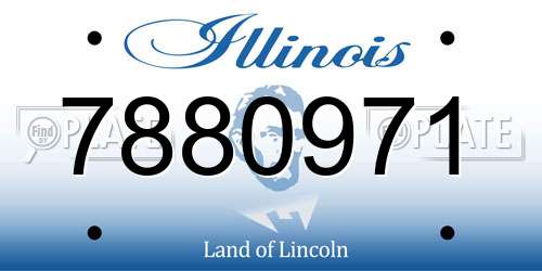 7880971 Illinois License Plate