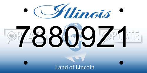 78809Z1 Illinois License Plate