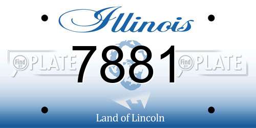 7881 Illinois License Plate