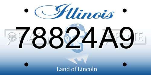 78824A9 Illinois License Plate