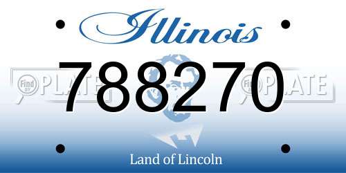 788270 Illinois License Plate