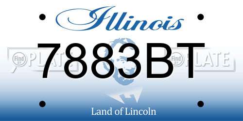 7883BT Illinois License Plate