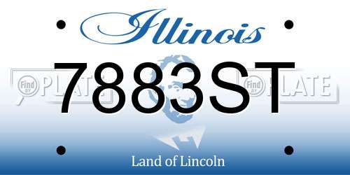 7883ST Illinois License Plate