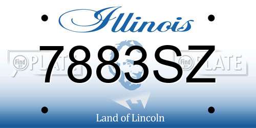 7883SZ Illinois License Plate
