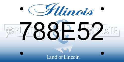 788E52 Illinois License Plate