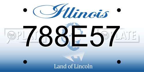 788E57 Illinois License Plate
