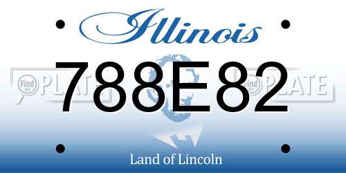 788E82 Illinois License Plate