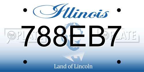 788EB7 Illinois License Plate