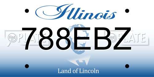 788EBZ Illinois License Plate