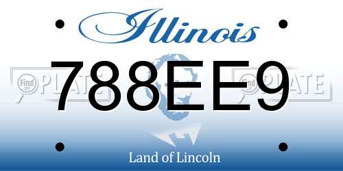 788EE9 Illinois License Plate