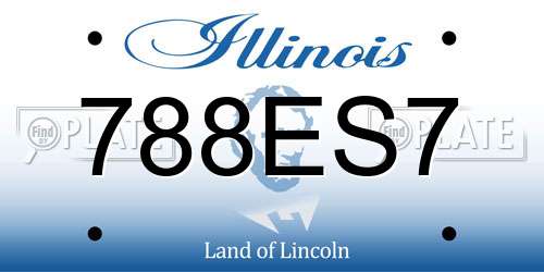 788ES7 Illinois License Plate