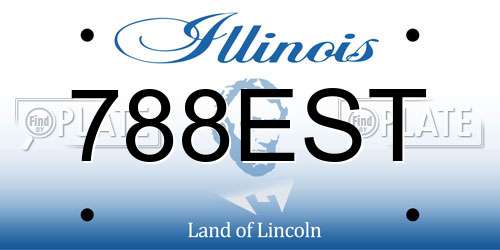 788EST Illinois License Plate