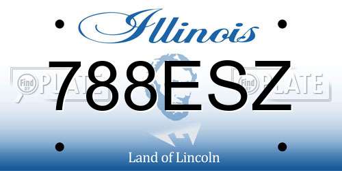 788ESZ Illinois License Plate