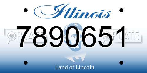 7890651 Illinois License Plate