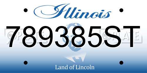 789385ST Illinois License Plate