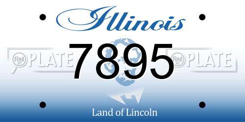 7895 Illinois License Plate