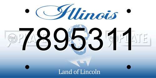7895311 Illinois License Plate