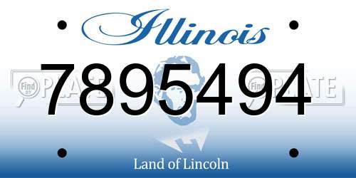 7895494 Illinois License Plate