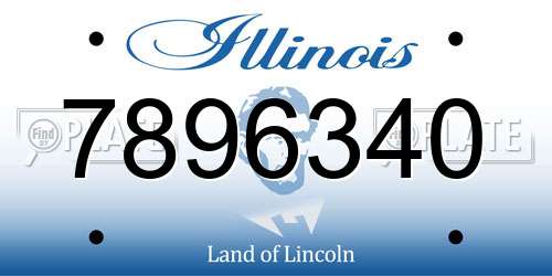 7896340 Illinois License Plate