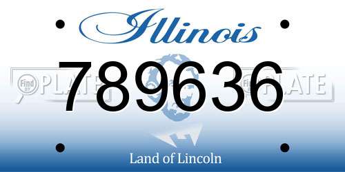 789636 Illinois License Plate