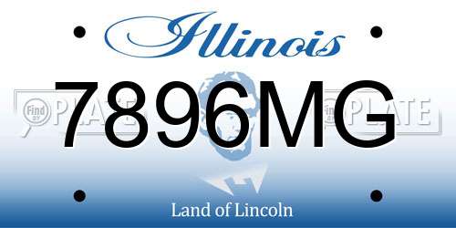 7896MG Illinois License Plate