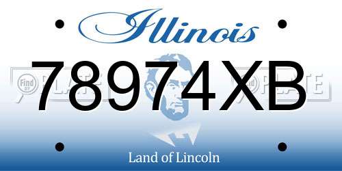 78974XB Illinois License Plate