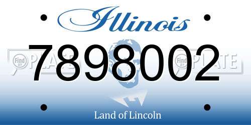7898002 Illinois License Plate