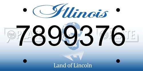 7899376 Illinois License Plate