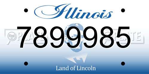 7899985 Illinois License Plate