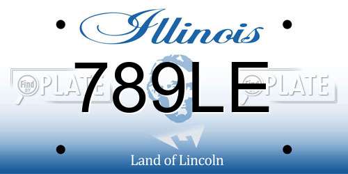 789LE Illinois License Plate