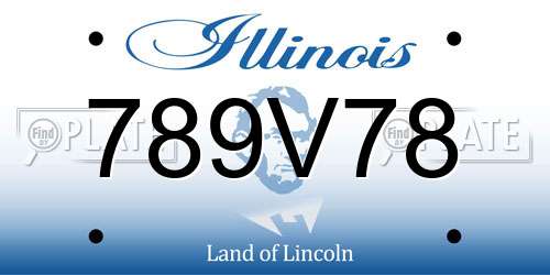 789V78 Illinois License Plate