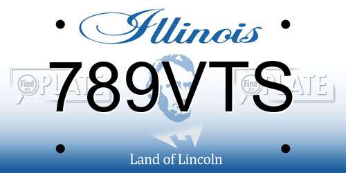 789VTS Illinois License Plate