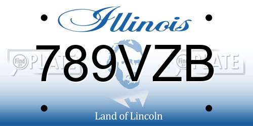 789VZB Illinois License Plate