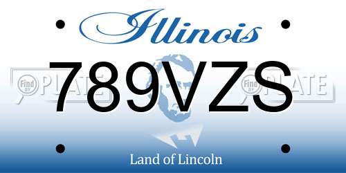 789VZS Illinois License Plate