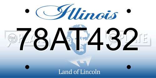 78AT432 Illinois License Plate