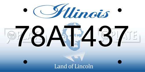 78AT437 Illinois License Plate
