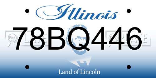 78BQ446 Illinois License Plate