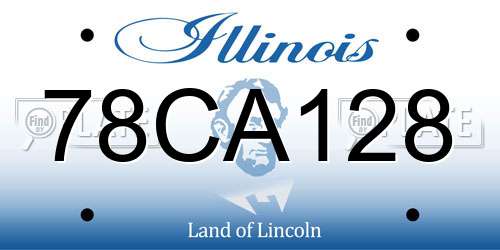 78CA128 Illinois License Plate