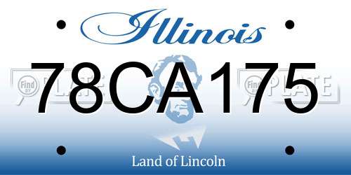 78CA175 Illinois License Plate