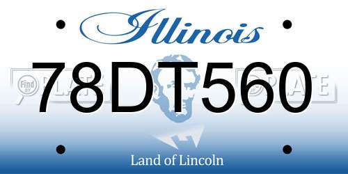 78DT560 Illinois License Plate