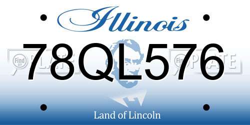 78QL576 Illinois License Plate