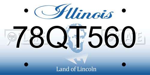 78QT560 Illinois License Plate