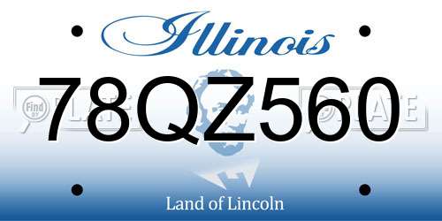 78QZ560 Illinois License Plate