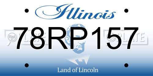 78RP157 Illinois License Plate