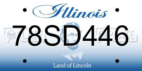 78SD446 Illinois License Plate