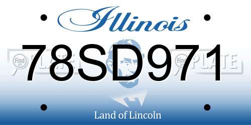 78SD971 Illinois License Plate