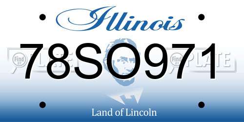 78SO971 Illinois License Plate